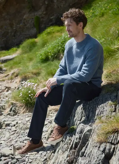 Aidan Wool Cashmere Tweed Crew
